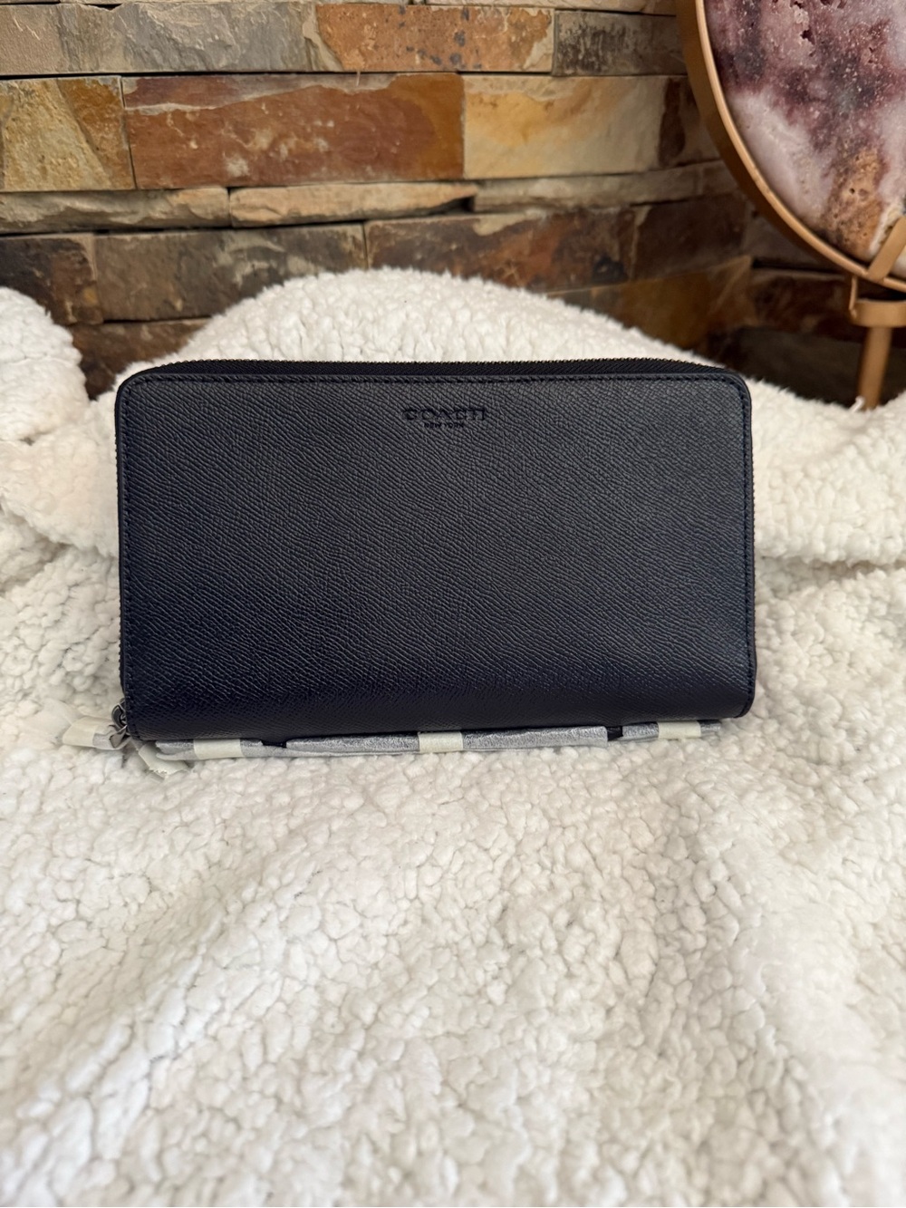 Coach Double Zip Travel Organizer In Crossgrain Leather F59114